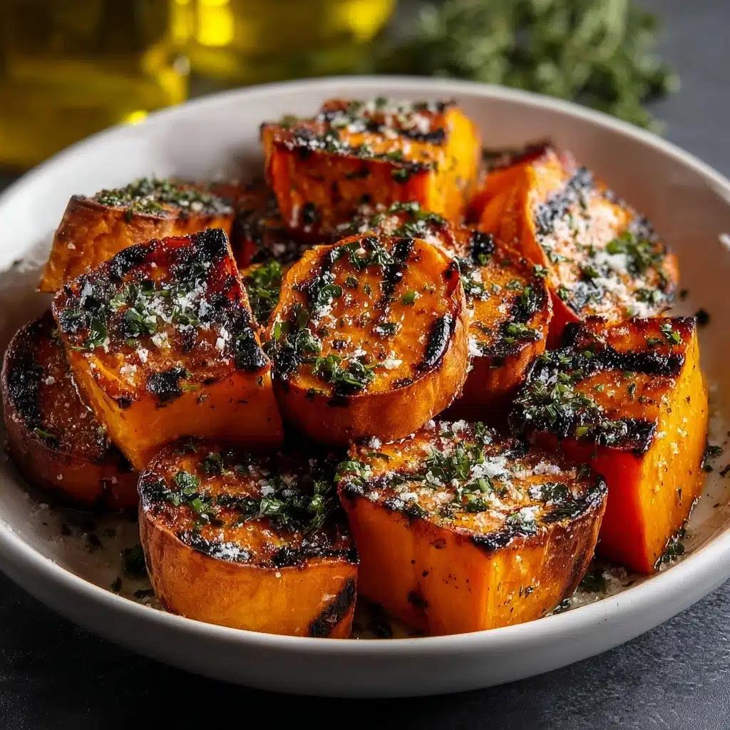 Garlic Parmesan Roasted Sweet Potatoes Recipe - Recipe Image