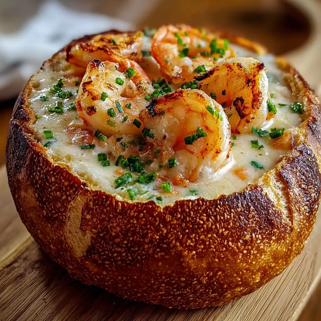 Stuffed Seafood Bread Bowl Recipe - Recipe Image
