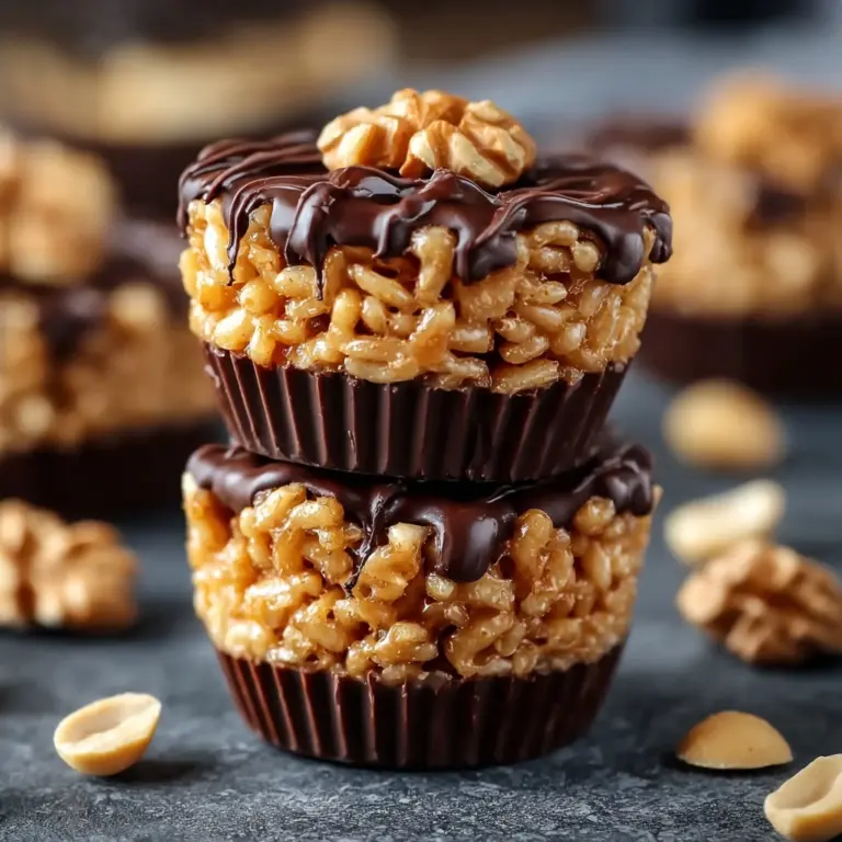 Chocolate Peanut Butter Rice Krispie Cups Recipe
