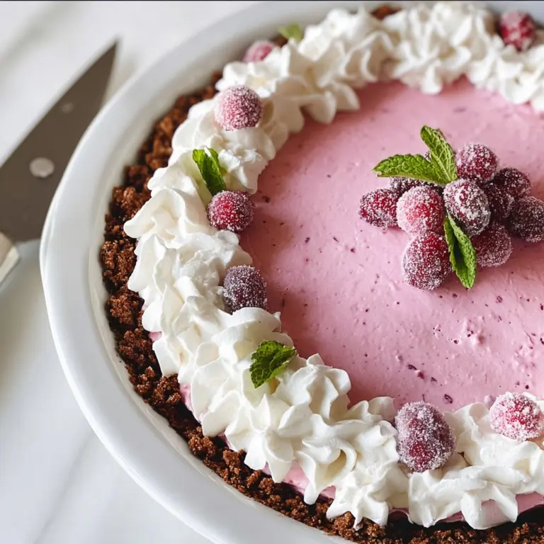 Cranberry Mousse Pie Recipe