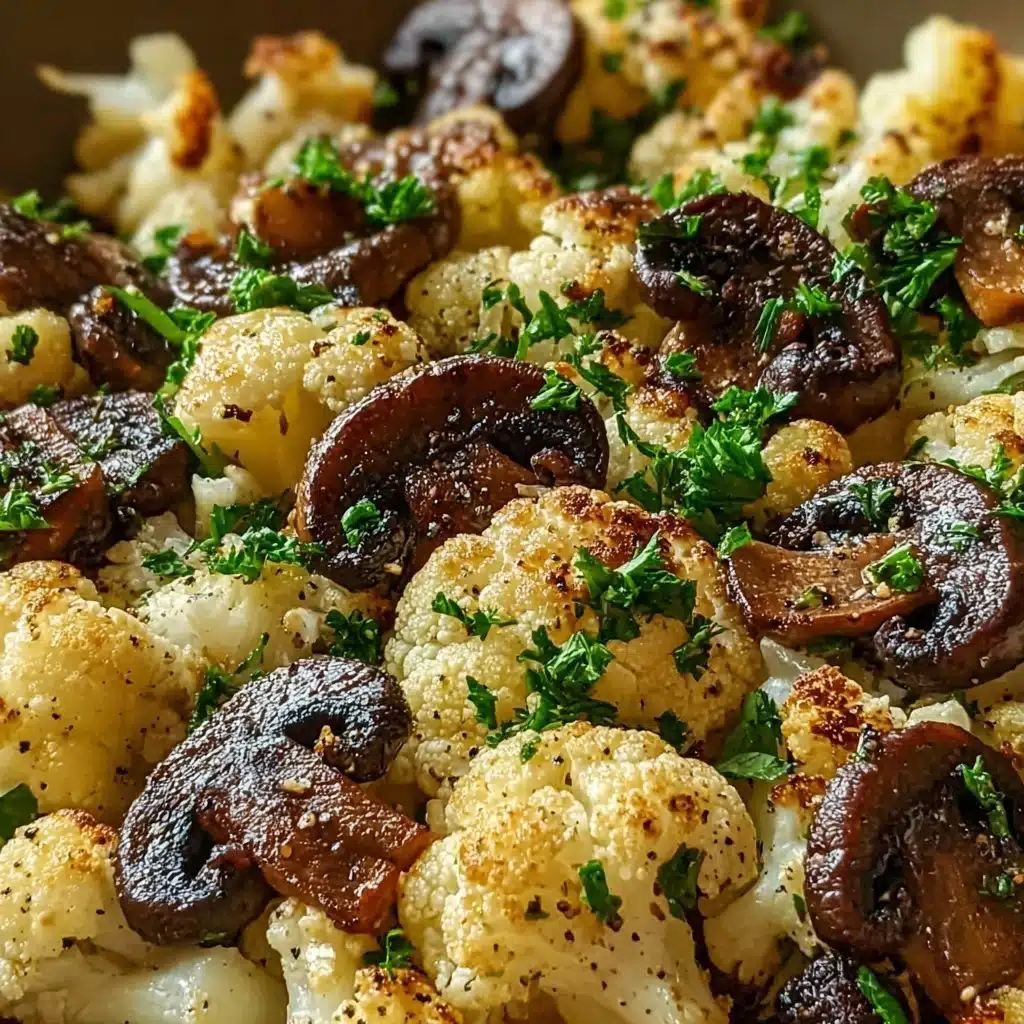 Garlic Cauliflower Mushroom Skillet Recipe