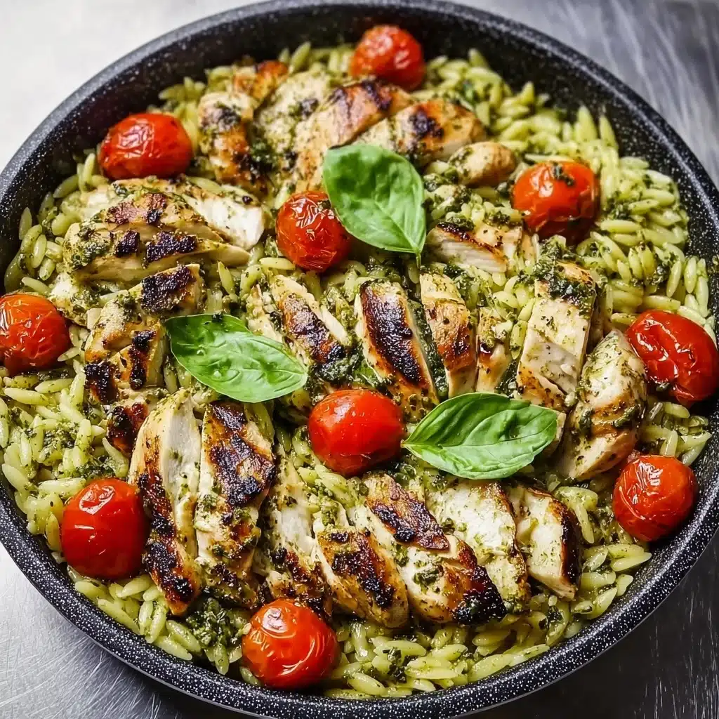 One Pan Chicken & Pesto Orzo Recipe