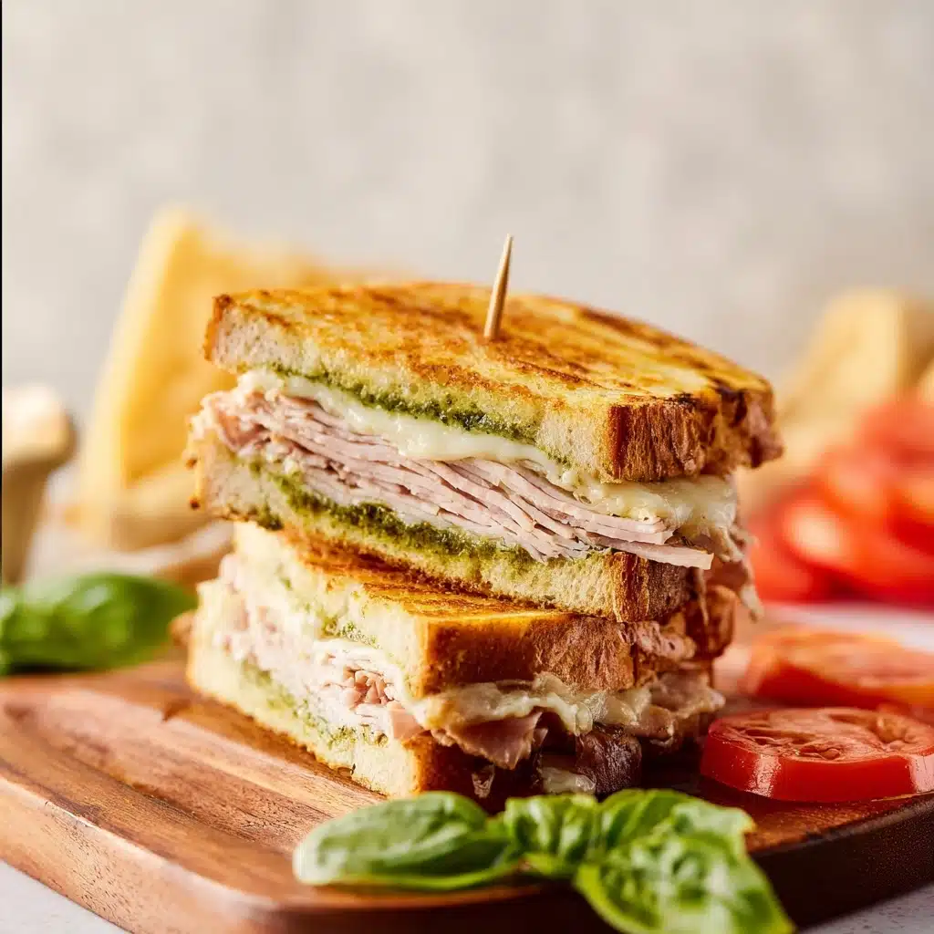 Easy Turkey Basil Pesto Panini Recipe - Recipe Image