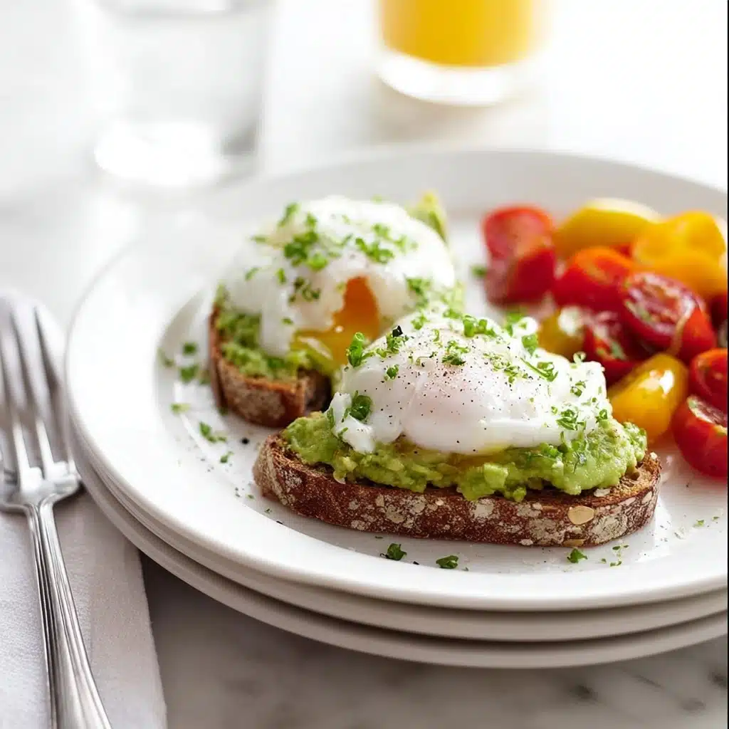 Simple Poached Egg and Avocado Toast Recipe - Recipe Image