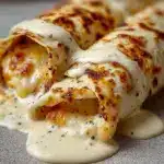Cheesy Garlic Chicken Wraps Recipe