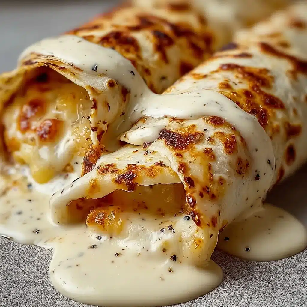 Cheesy Garlic Chicken Wraps Recipe