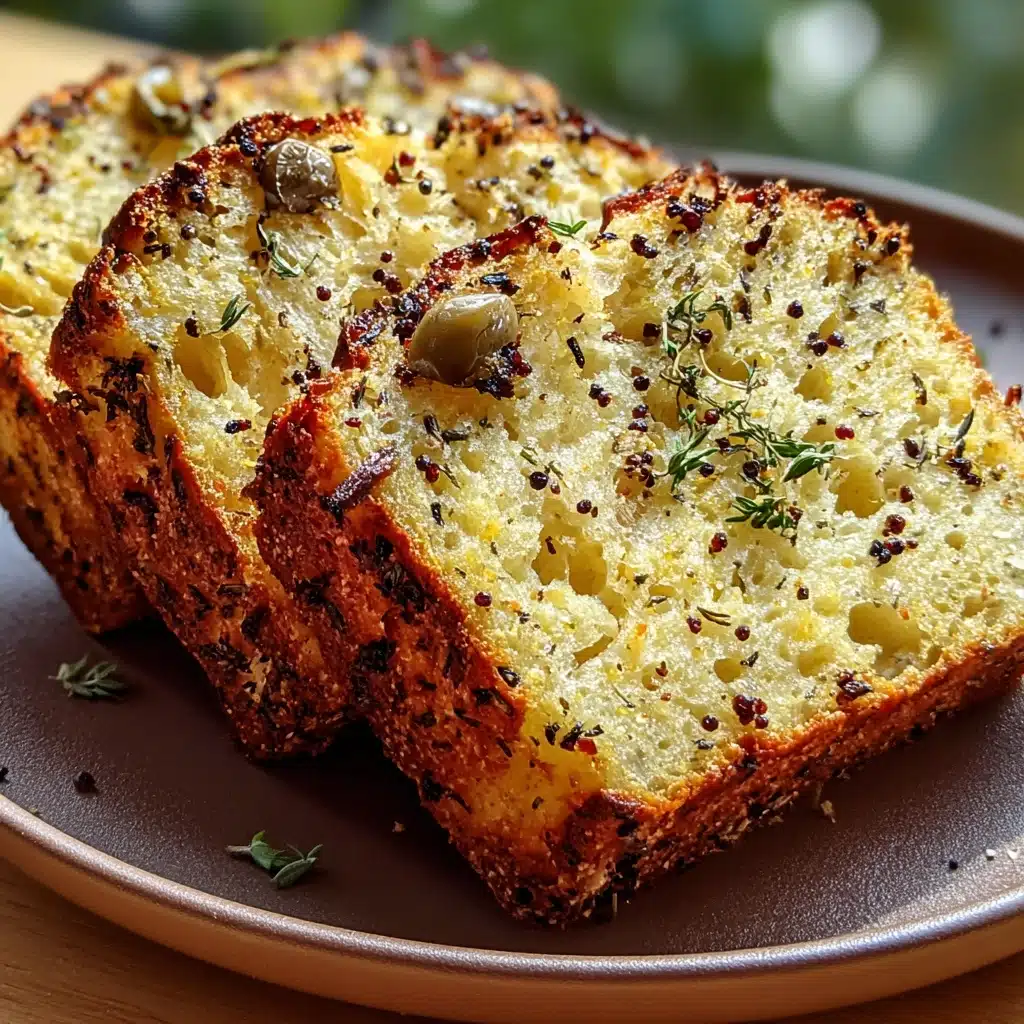 Savory Quick Bread With Cheese And Olives Recipe - Recipe Image