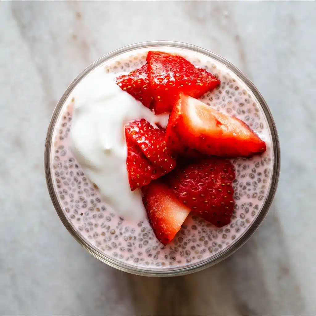 Strawberry Cheesecake Chia Seed Pudding Recipe - Recipe Image