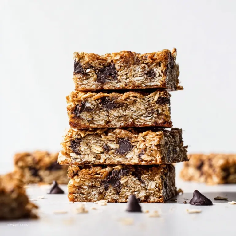 Oatmeal Cinnamon Chocolate Chip Bars Recipe