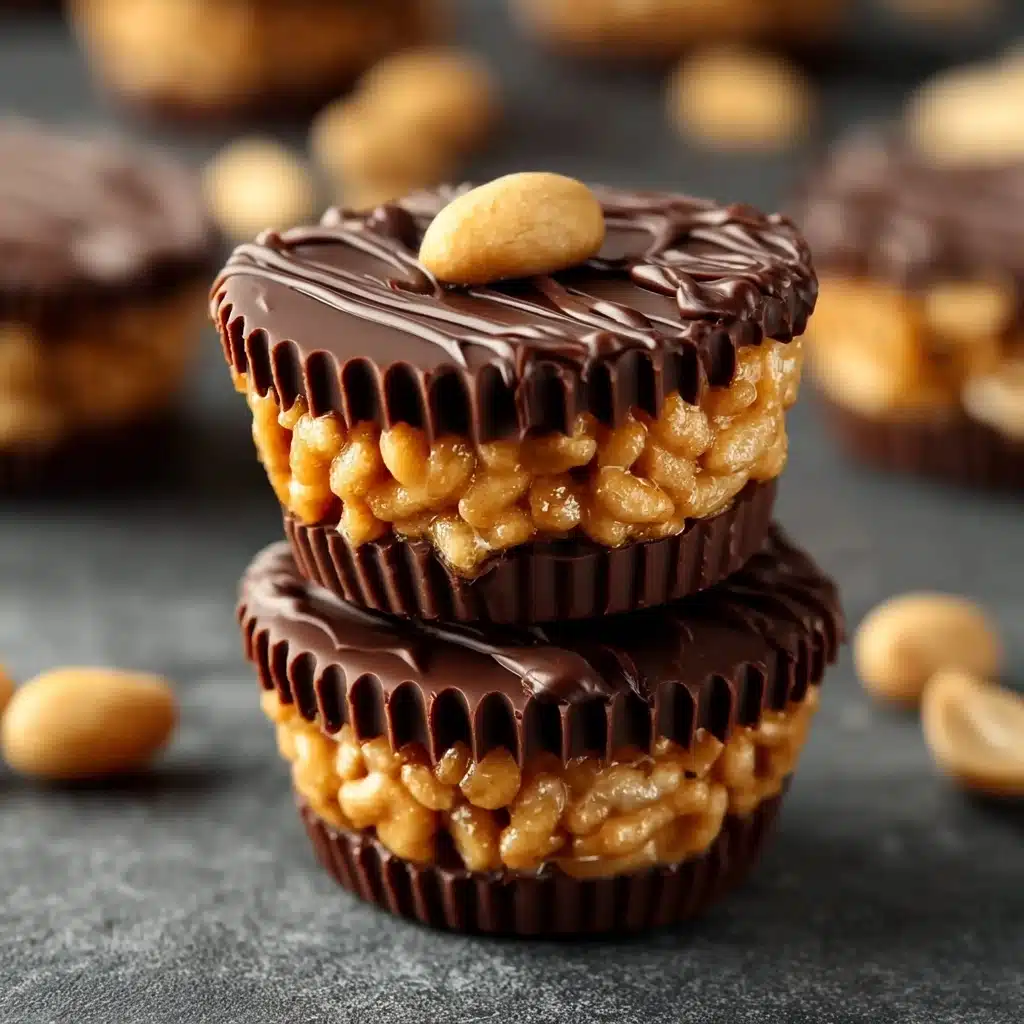Chocolate Peanut Butter Rice Krispie Cups Recipe - Recipe Image