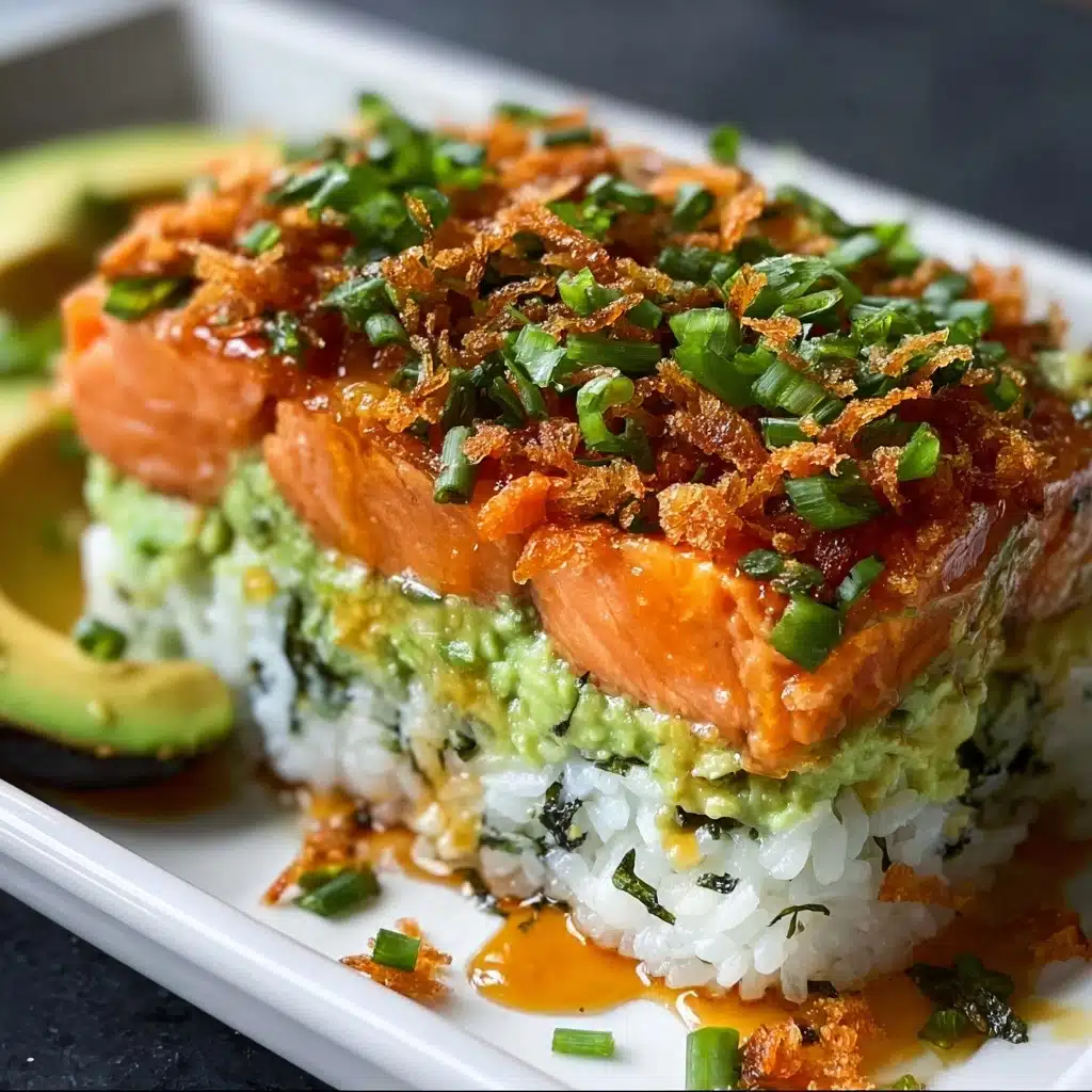 Teriyaki Salmon Sushi Bake Recipe - Recipe Image