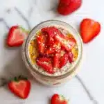 Strawberry Cheesecake Overnight Oats Recipe
