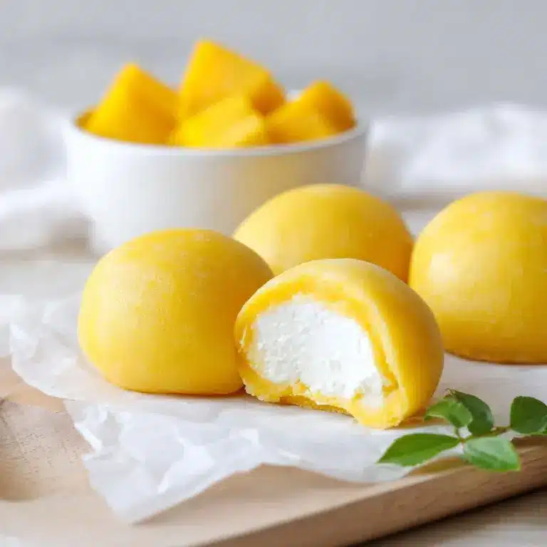 Easy 3-Ingredient Mango Mochi with Custard Filling Recipe