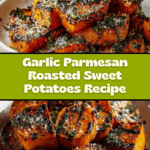 Garlic Parmesan Roasted Sweet Potatoes Recipe