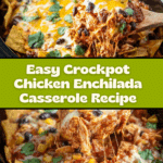 Crockpot Chicken Enchilada Casserole Recipe