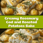 the best Cod & Potatoes in Rosemary Cream Sauce Recipe