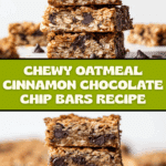 Oatmeal Cinnamon Chocolate Chip Bars Recipe