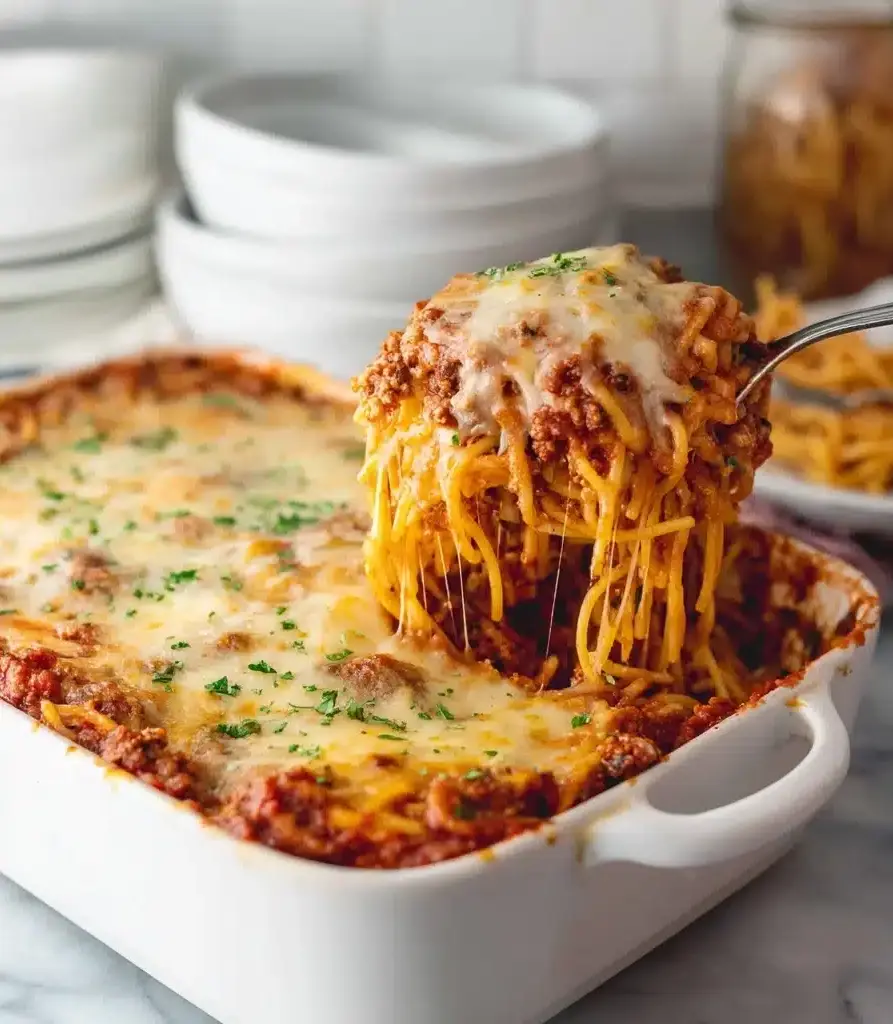 Creamy Southern Spaghetti Bake Recipe