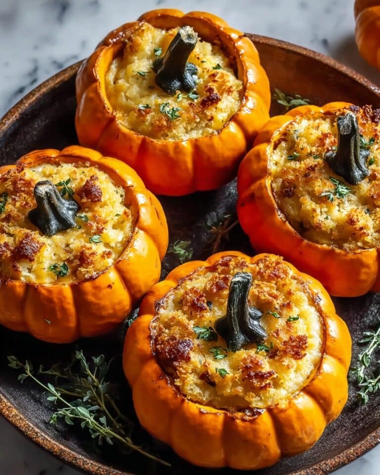 Stuffed Pumpkins with Sausage, Quinoa, and Mozzarella Recipe