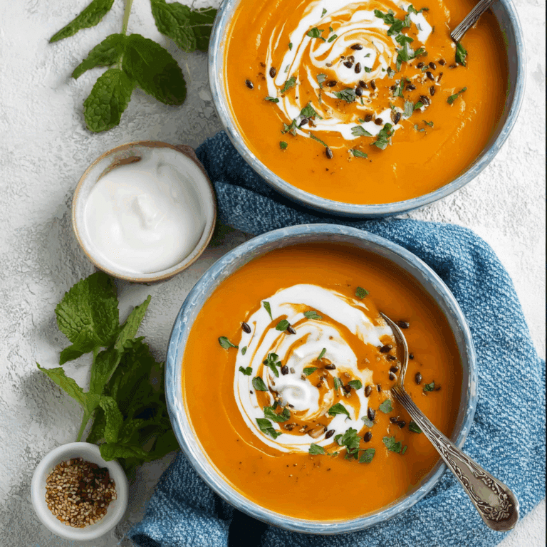 One Pot Creamy Carrot Lentil Soup Recipe