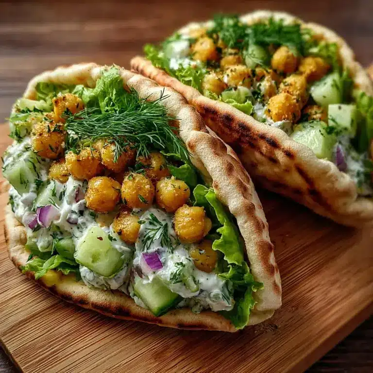 Cucumber Chickpea Pita Pockets Recipe