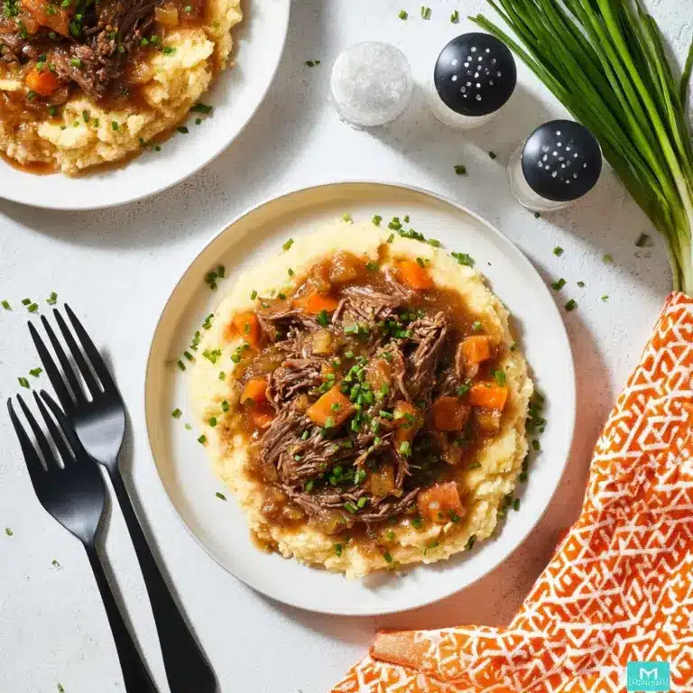 Fall Apple Cider Stew over Mashed Potatoes Recipe