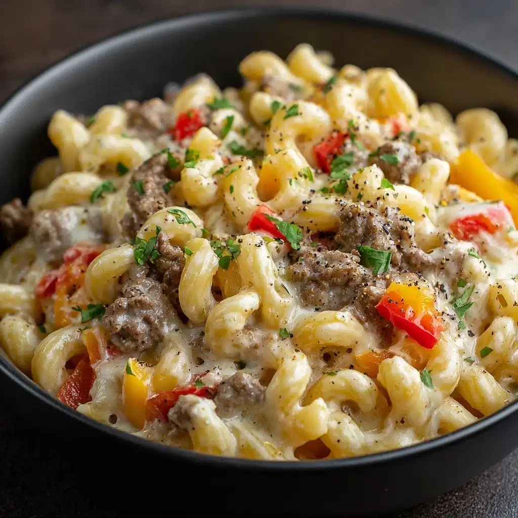 Creamy Philly Cheesesteak Mac & Cheese Recipe