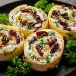 Cranberry Feta Pinwheels with Cream Cheese Recipe