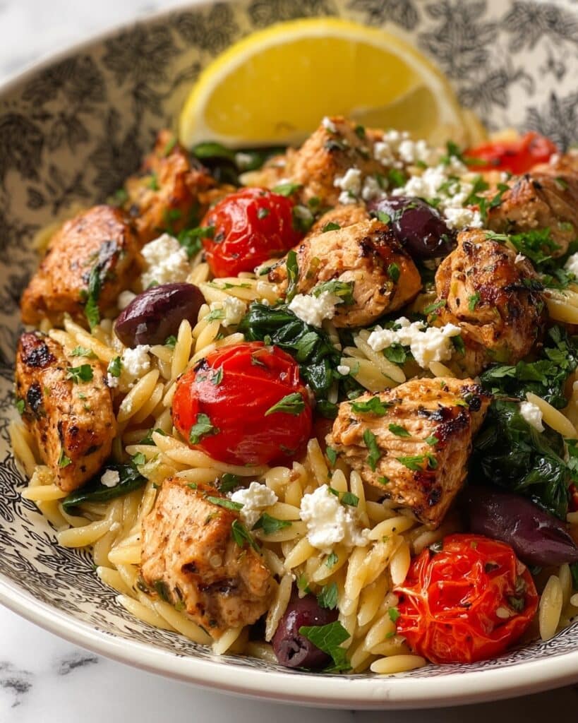 High Protein Mediterranean Chicken Orzo Recipe