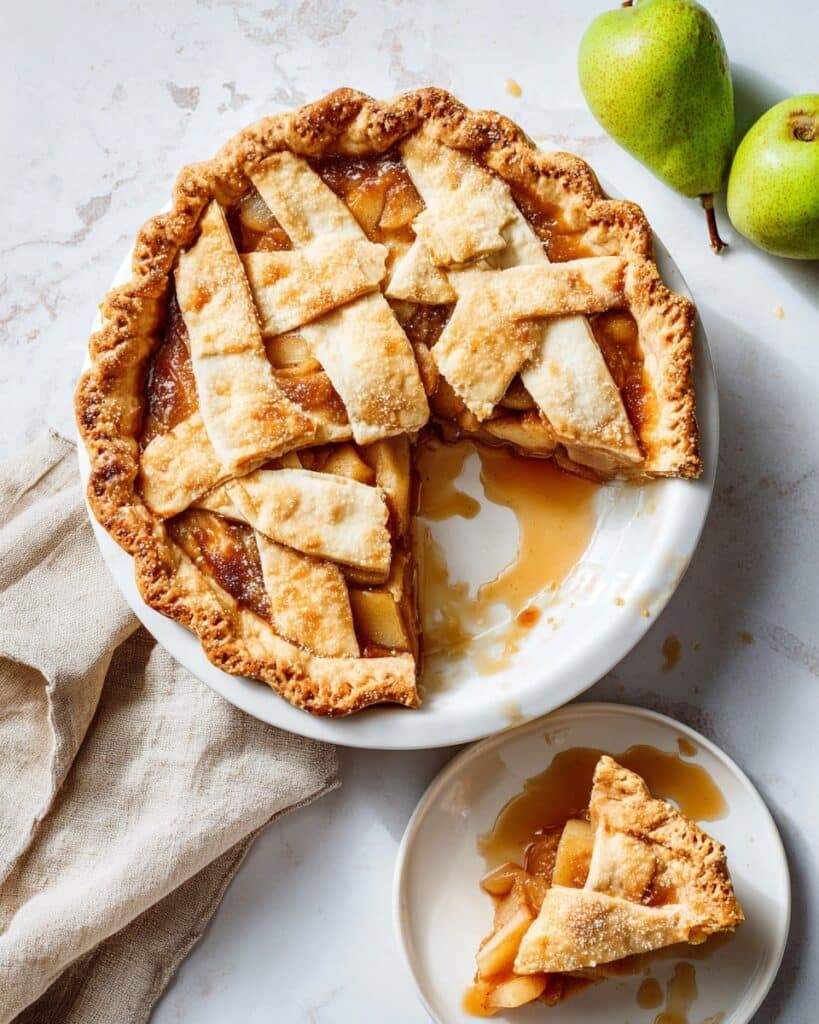 Chai Spice Vegan Pear Pie Recipe