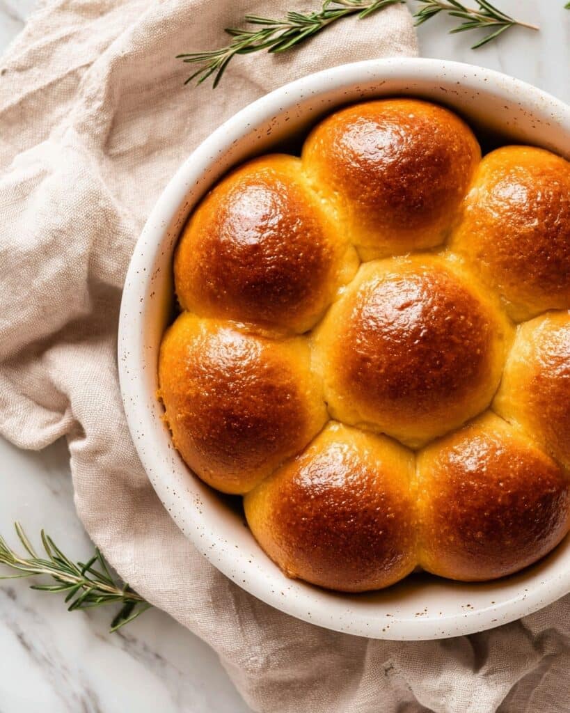 Rosemary Pumpkin Dinner Rolls Recipe