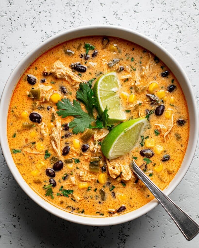 Easy Chicken, Poblano, and Black Bean Soup Recipe