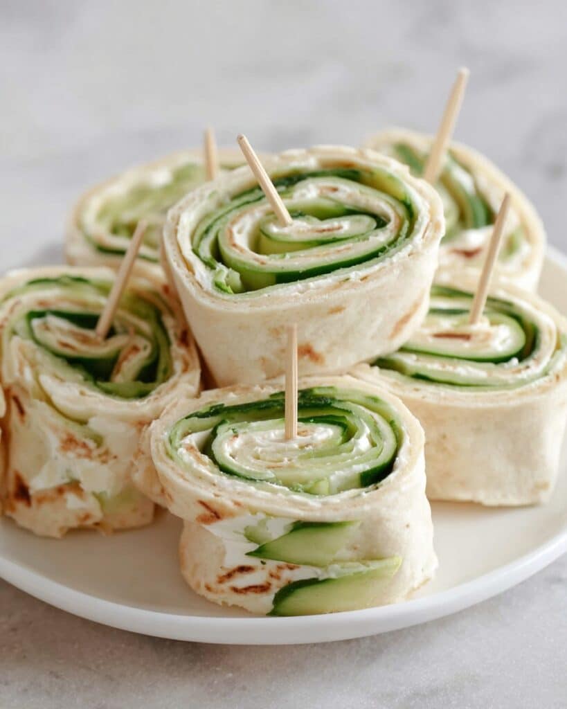 Cucumber and Cream Cheese Sandwich Rolls Recipe