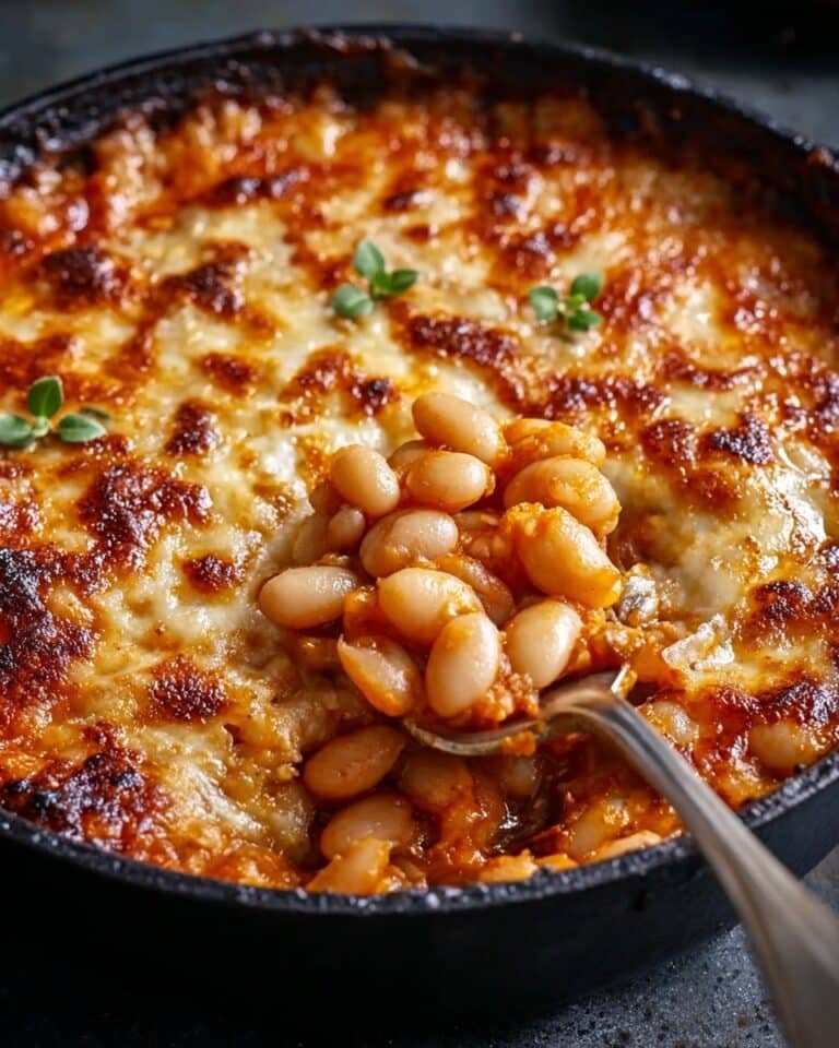 Comforting and Easy Cheesy White Bean Tomato Bake Recipe