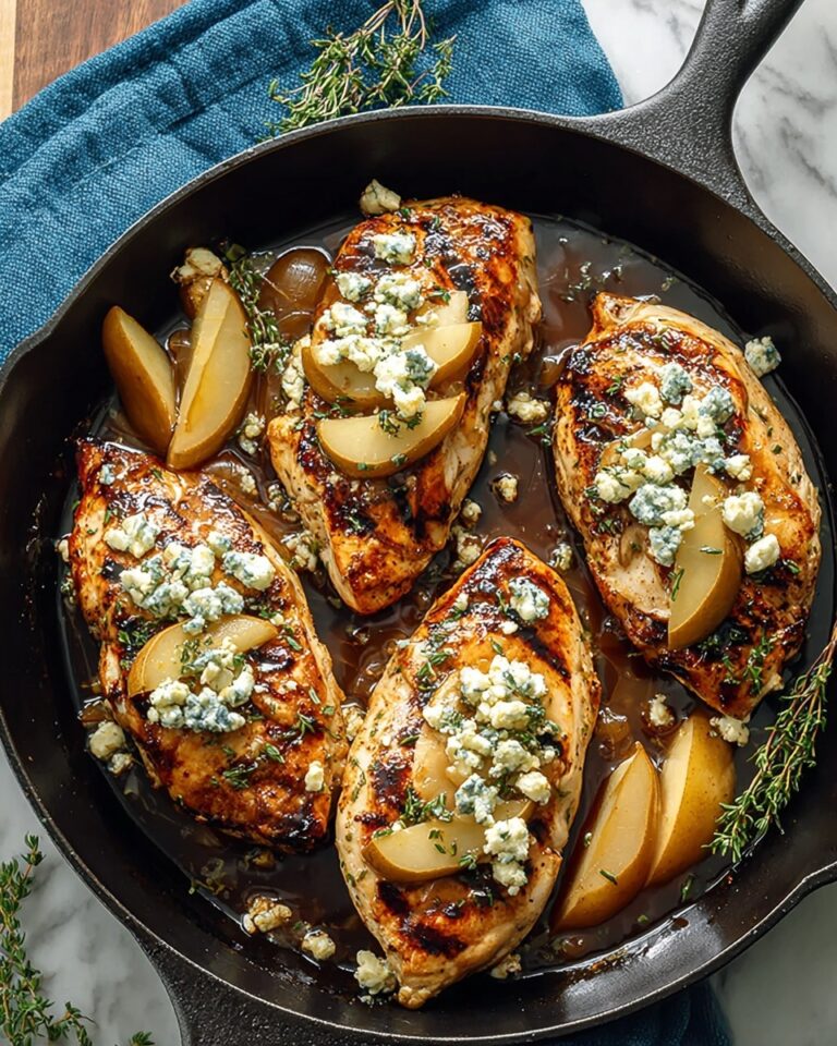 Pear and Gorgonzola Stuffed Chicken Recipe
