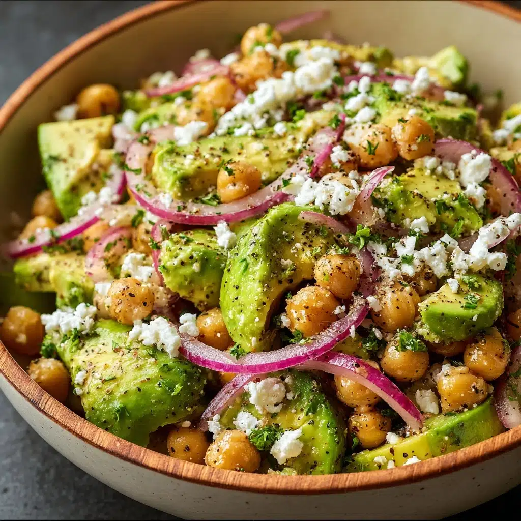 Chickpea Feta Avocado Salad Recipe - Recipe Image