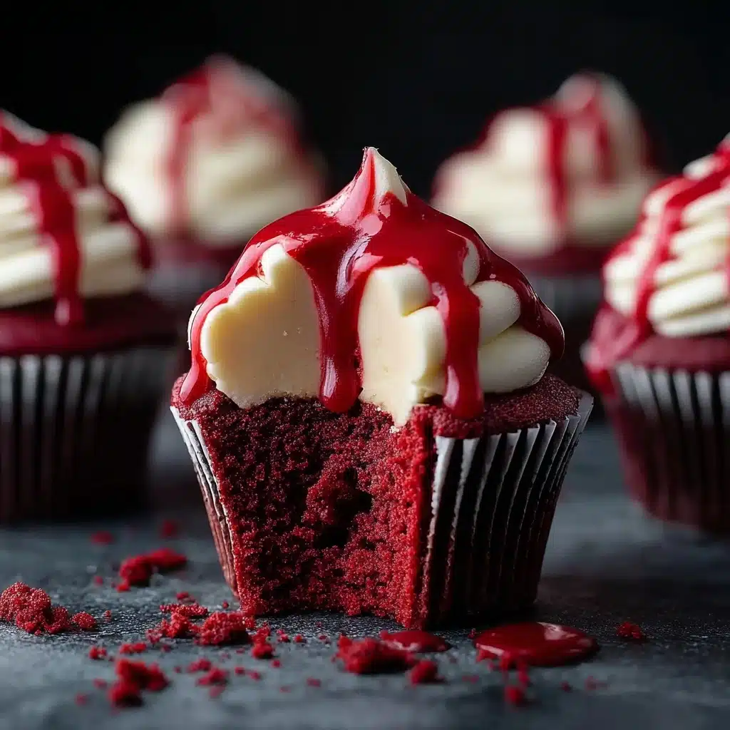 Halloween Vampire Bite Cupcakes Recipe - Recipe Image