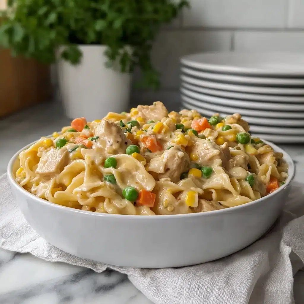 Quick Chicken Pot Pie Pasta Recipe - Recipe Image