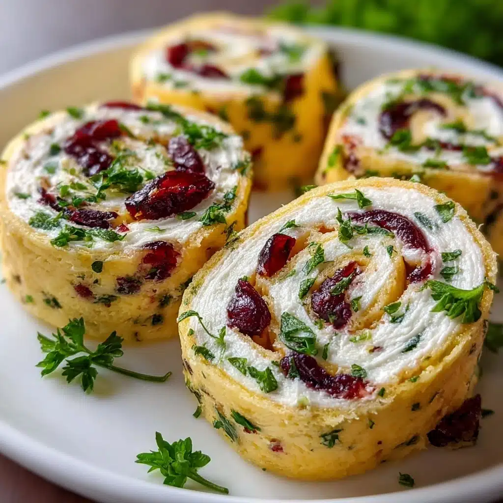 Cranberry Feta Pinwheels with Cream Cheese Recipe - Recipe Image