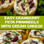 Cranberry Feta Pinwheels with Cream Cheese Recipe