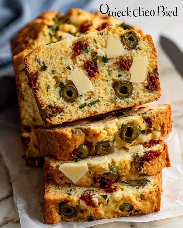 Savory Cheese & Olive Quick Bread Recipe