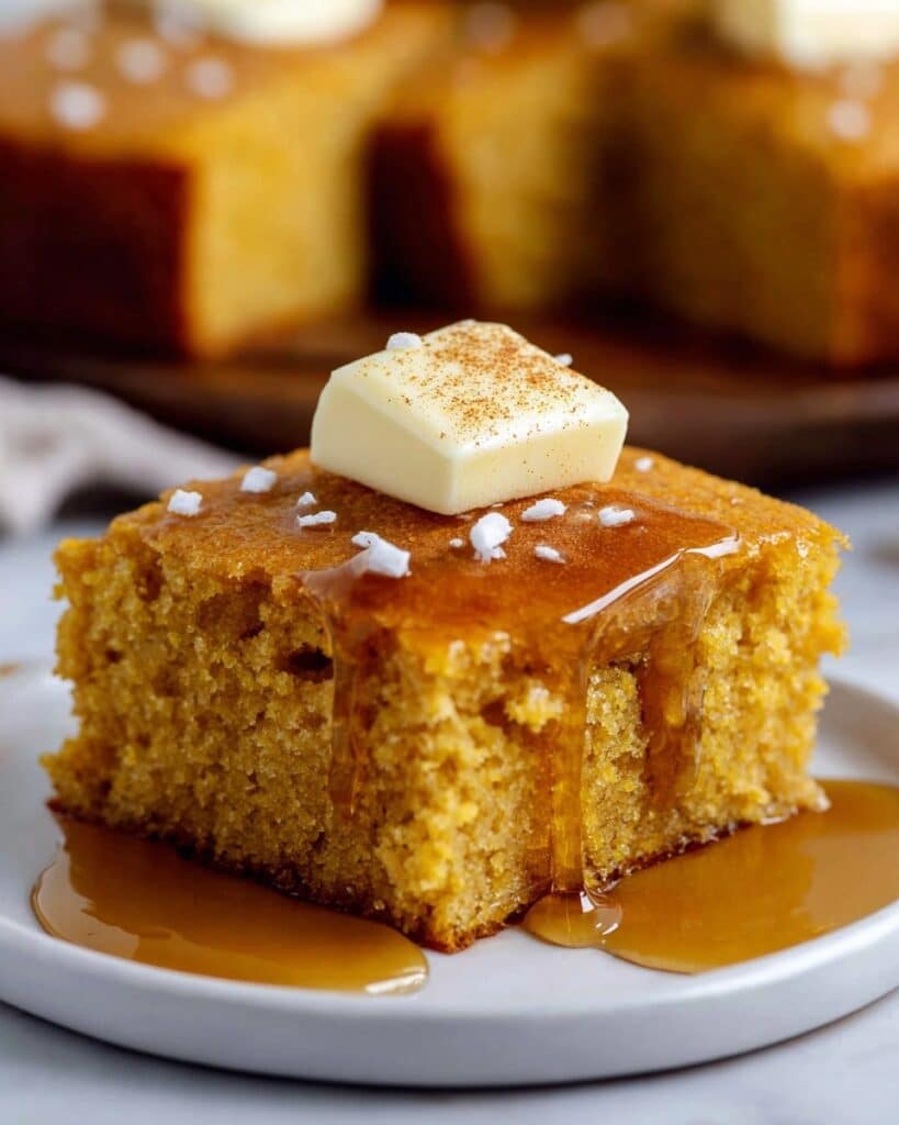 Pumpkin Cornbread with Cinnamon Honey Butter Recipe