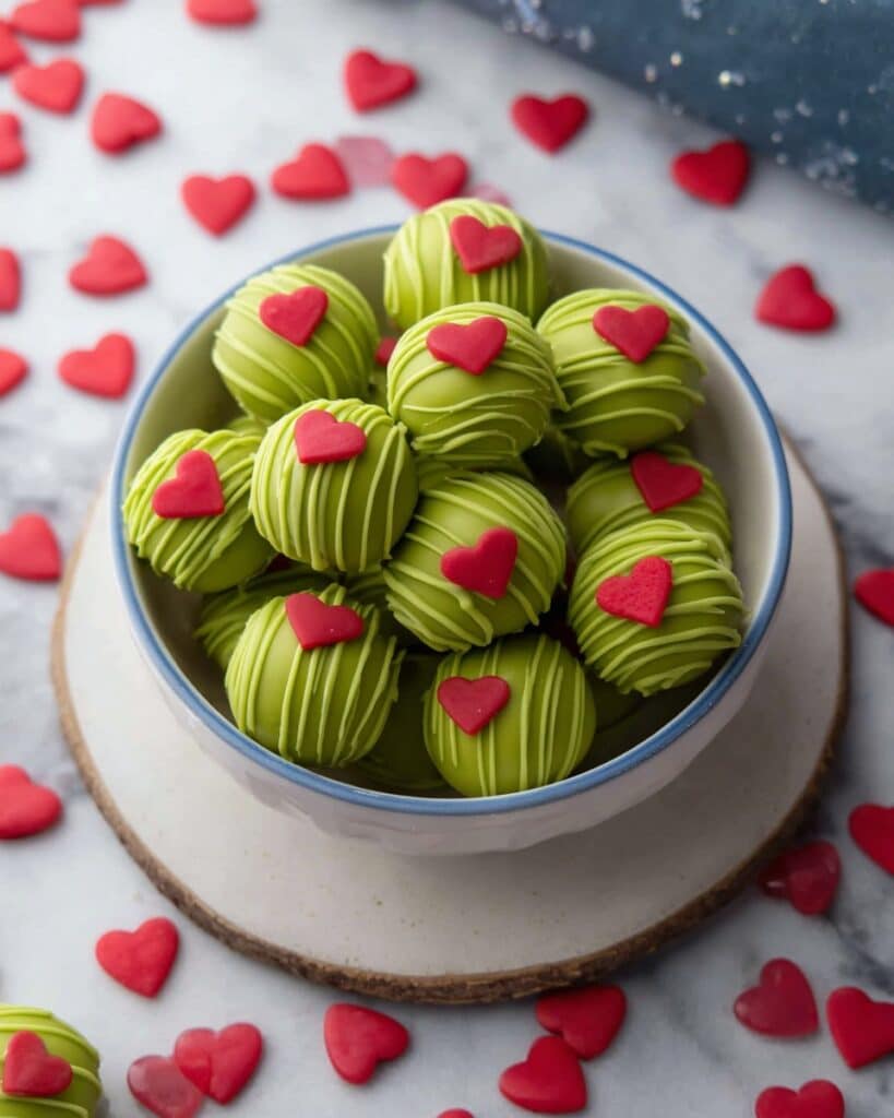 Grinch Oreo Balls with Red Velvet Oreos Recipe