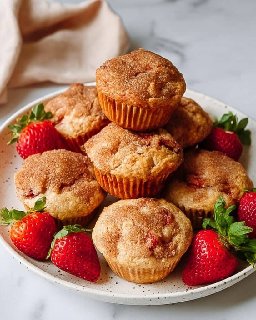 High Protein Strawberry Cottage Cheese Muffins Recipe