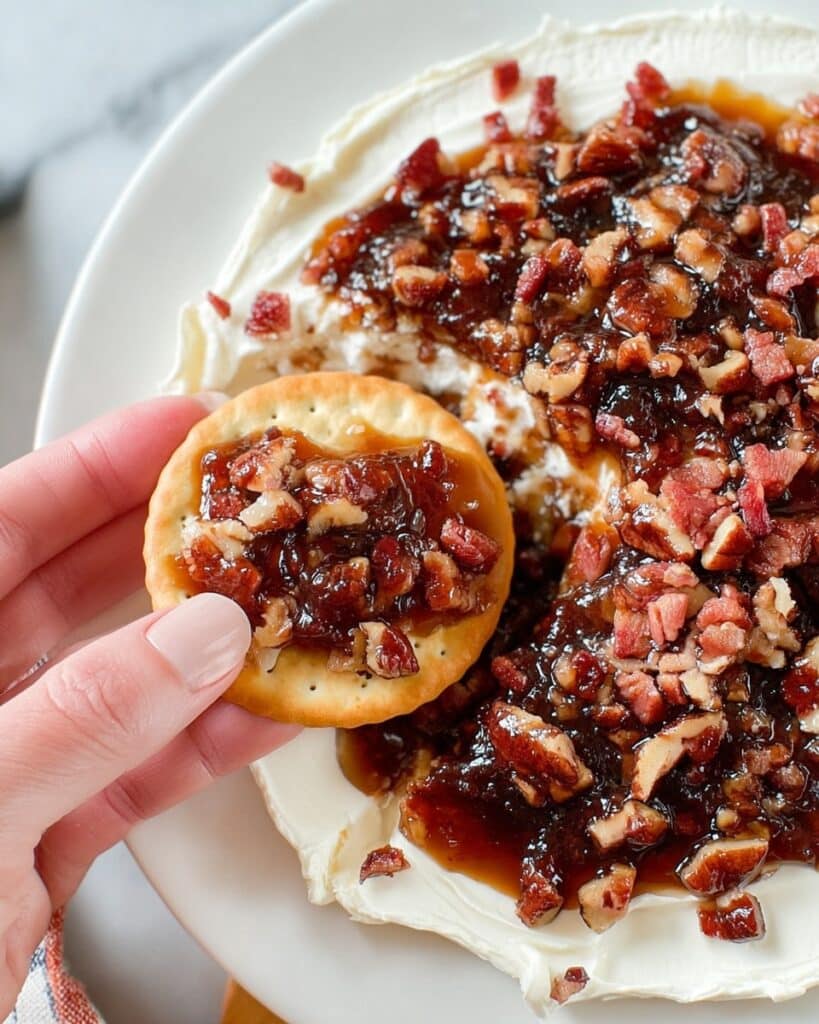 Boursin Dip with Fig Jam, Bacon, and Pecans Recipe