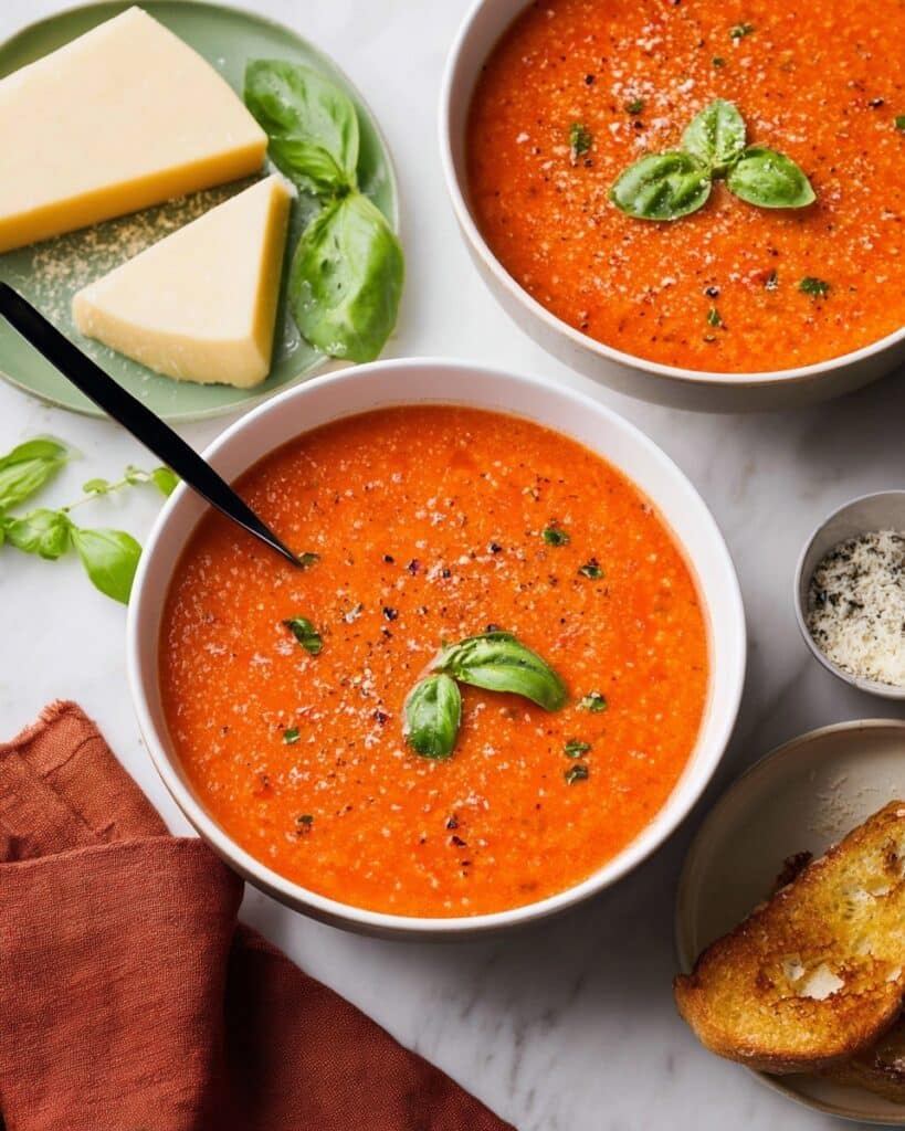 High Protein Tomato Soup with Cottage Cheese Recipe