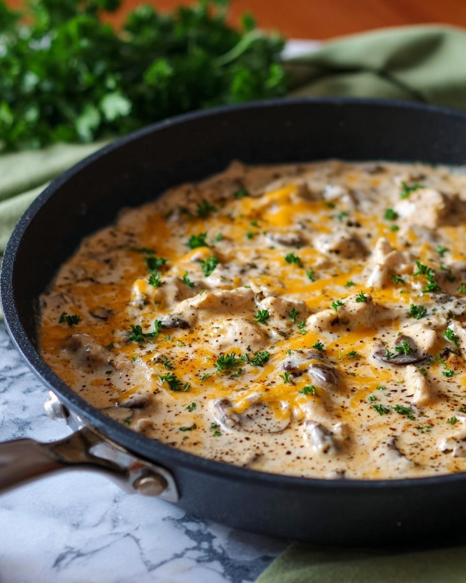 One Pan Sour Cream Chicken Enchilada Skillet Recipe