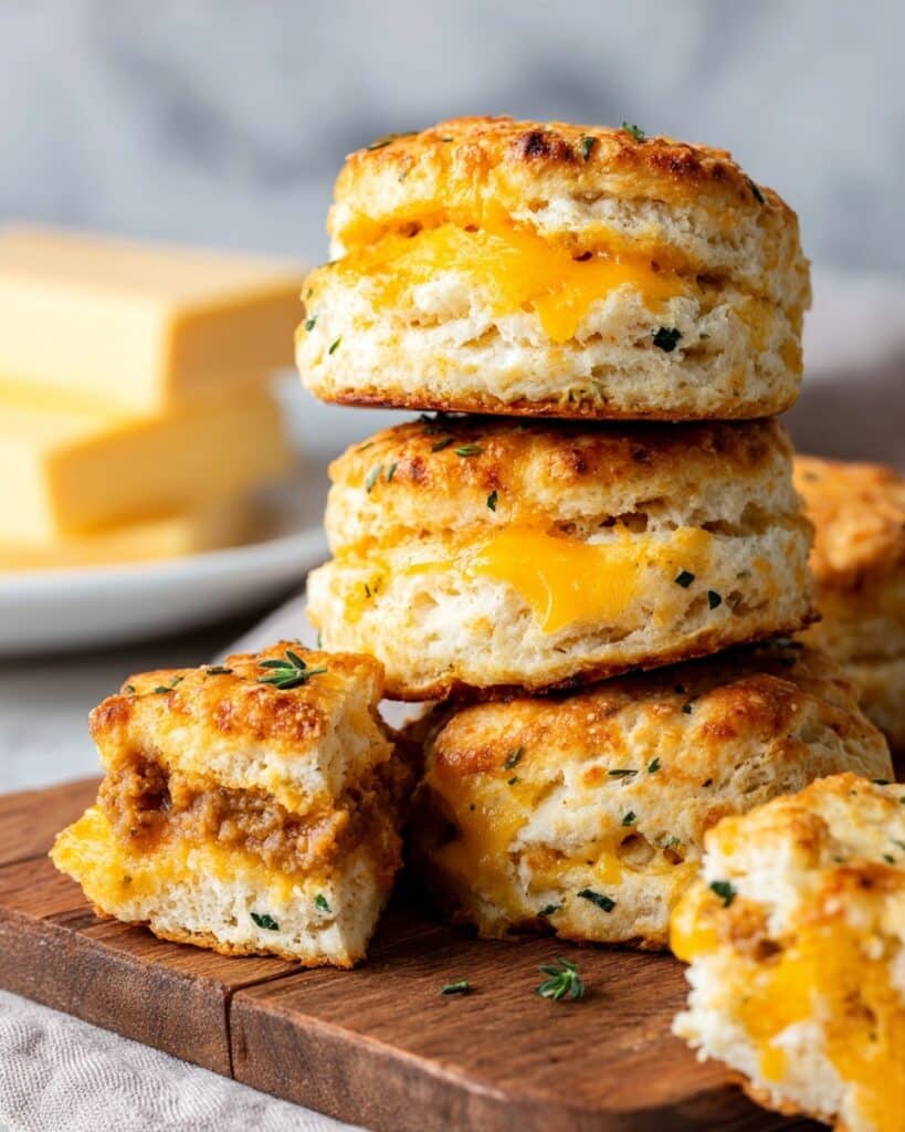Sausage Cheese Butter Swim Biscuits Recipe