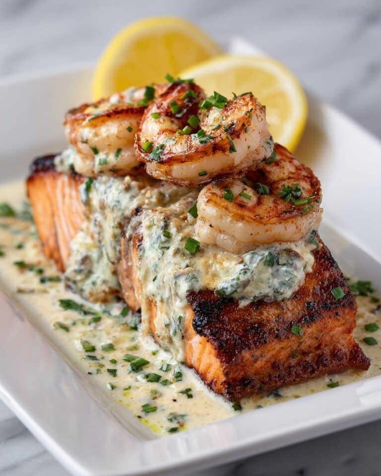 Elegant Crab and Shrimp Stuffed Salmon Recipe