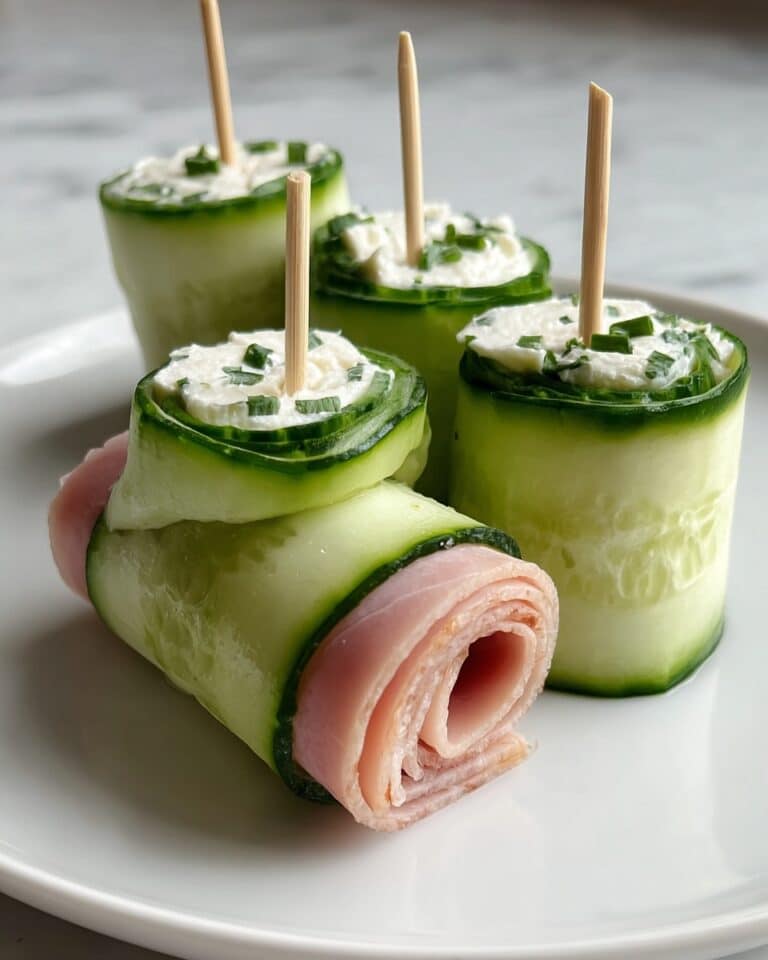 Ham & Cream Cheese Cucumber Rolls Recipe